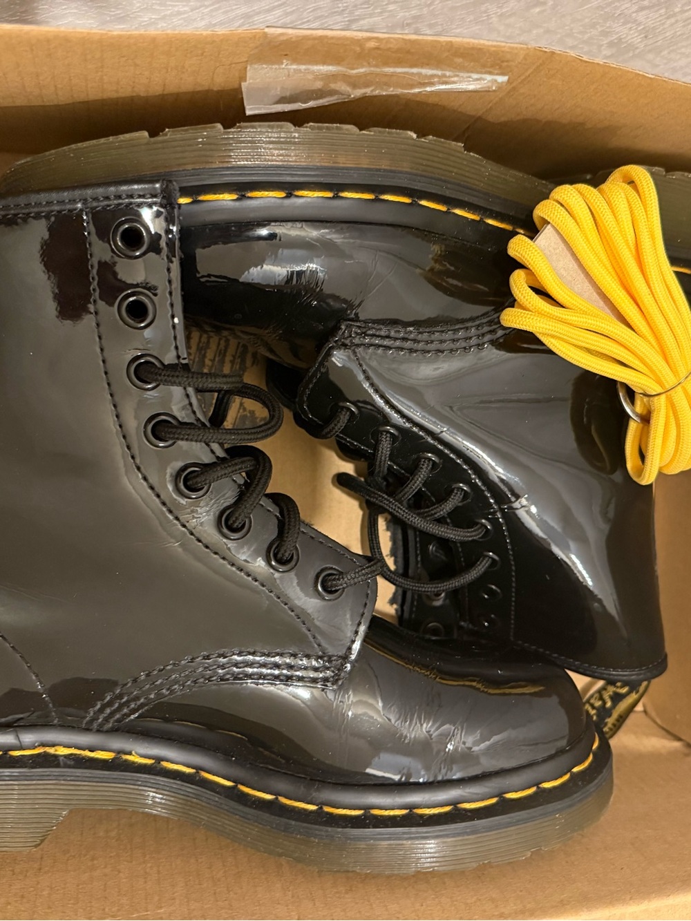 Dr. Martens Black Boots with Translucent Gum Soles - Picture 6 of 6